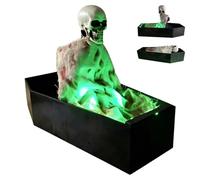 FANGZ Halloween Skeleton Voice Activated Horror Prop in Coffin