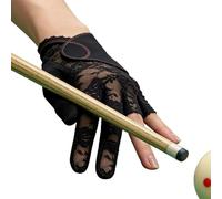 FANGZ Lace-Design Billiard Pool Glove for Women Left Hand, Breathable Quick-Dry Professional Pool Glove with Silicone Grip & Adjustable Wrist Strap