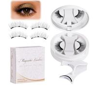 FANGZ Natural Magnetic Eyelashes, False Lashes with Applicator, Waterproof Natural Curve Magnetic Eyelashes for Cosplay Stage Makeup