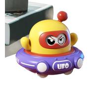 FANGZ Pull Back Toy - Cartoon Space Saucer Pull Back Toy,Change Face Educational Games for Kids Boys Toddler Preschool Birthday Yard Bedroom Floor Playground Patio Backyard