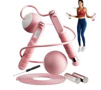 FANGZ Skipping Rope with Counter - Data Tracking with Ball Bearings - Smart Jump Rope Weighted | for Gym Travel Home Park Dorm Room Ladies Men Teens Adults Students