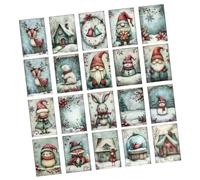 FANGZ Vintage Christmas Cards,20-Piece Seasonal Party Favors Snow Theme - Gnome Animal Retro Christmas Cards,for Kids Adults Collectors Family Celebration Party Events Seasonal Holiday