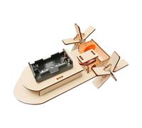 FANGZ Wooden Remote Control Boat - Funny Science Experiment Kit | Portable Fine Motor Skill Learning Game, Reusable Electric Boat Toy for Classroom