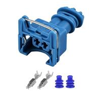 FANGZESHI Automotive Injector Repair Connector, Blue | 2 Pin Wiring Set, Housing, Metal Clip, Seal Terminal Parts, Shop Service 282189-1 282762-1