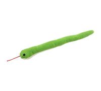 FANGZESHI Plush Snake Pet Toy Dogs and Felines At Play, 1 pcs | Green and Cream Color Pattern, Black Eye and a Red Tongue, Elongated Plush Snake Form for Cats and Dogs