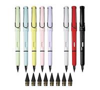 FANGZHE 8-Piece Eternal Inkless Pencil Set with Replaceable Heads and Graphite Nibs - Portable, Reusable, Erasable