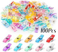 Fangzichen 100 Sewing for Fabric and Quilting Plastic Fabric Clips Quilting Quilt Clips Magic Sewing Supplies Multi-Coloured Hand Tools