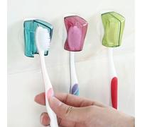 Fangzichen 3Pcs Multicolor Toothbrush Holder Travel Toothbrush Head Covers with Suction CupBathroom Wall Mount Suction Cup for Bathroom Portable Wall Mount Toothbrush Holder Rack Dustproof Cap