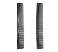 Fangzichen Carbon Fiber Cutting Comb - Professional 8.3" Anti-Static Heat Resistant Fine and Wide Tooth Comb for All Hair Types, 2 Pack