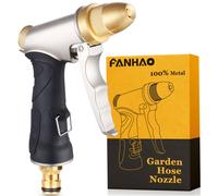 FANHAO Garden Hose Spray Gun with Adjustable Patterns, 100% Heavy Duty Metal Hose Pipe Spray Gun High Pressure Hose Nozzle for Lawn and Garden, Car &