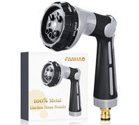 FANHAO Heavy Duty Hose Spray Gun, 8-Pattern Metal Nozzle, Thumb Control