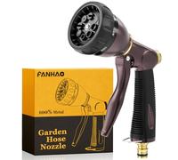 FANHAO Metal Garden Hose Pipe Spray Gun Heavy Duty, 8 Spray Patterns
