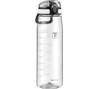 Fanhaw 1L Tritan Water Bottle with Chug Lid - Clear, BPA-Free, Lightweight, Wide Mouth, Leak-Proof, Perfect for Gym, Travel, School, Office, and Sports (Clear & White)