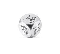 FANICE EOS Multicolored Stainless Steel Hexahedron Food Dice - Valentine's Day Gifts for Couples, Birthday, Anniversary, Wedding, Date Night Decider