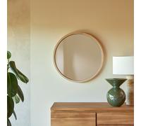 Fanie - Round oak mirror 50x50 cm Natural