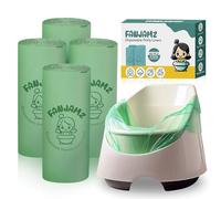 Fanjamz - Pack of 80 - Portable Toilet Bags - Potty Bags for Portable - Camping Toilet Bags - Wag Bag - Portable Potty Bags - Toilet seat for 5 gal - Toilet Bags for Portable