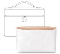 FANJI Project Tote Bag Organizer Insert for LV Nice Mini handbag, Custom Fit Inside Premium Vanile Lightweight WaterResistant Purse Insert with Cup Holder Accessories