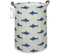 FANKANG Laundry Hamper Storage Bins Nursery Hamper Canvas Foldable Large Storage Baskets for Kids Toys Room, Nursery, Home,Gift Basket, Office, Bedroom, Clothes(Shark)