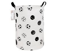 FANKANG Laundry Hamper Storage Bins Nursery Hamper Canvas Foldable with Waterproof PE Coating Large Storage Baskets for Kids Toys Room, Nursery, Home,Gift Basket, Office, Bedroom, Clothes (Football)