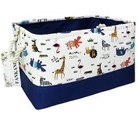 FANKANG Rectangular Laundry Hamper Storage Bins Nursery Hamper Canvas Foldable with Waterproof Storage Baskets for Kids Toys Room, Nursery, Home, Gift Basket, Bedroom (Rec Animal)
