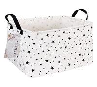 FANKANG Storage Basket,Nursery Hamper Canvas Laundry Basket Foldable with Waterproof PE Coating Storage, Office, Bedroom, Clothes,Toys (Rec-Star)