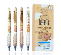 Fankayi 4 Pieces Erasable Gel Pens, 0.5mm Blue Fine Tip, Ribbed Grip, Blue Ink, Kid & Teacher Friendly, Office & School Use, 8 Count