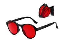FANKIE Blue Light Blocking Glasses Red Sleep Glasses - Relieve Eye Strain & Improve Sleep, Anti-Glare for Women Men, Foldable & Lightweight (Red)