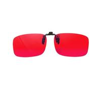 FANKIE Red Lens Sleep Glasses, Blue Light Blocking Glasses - Reduce Eye Pressure & Strong Light Stimulation Improve Sleep for Men Women (Clip On Glasses)