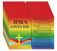 Fankya 240pcs Christian Valentines Card Gospel Tracts Religious St. Valentine Romans Road Salvation Tracts Serenity Catholic Prayer Jesus Loves You Bible Cards for Evangelism (Jesus Loves you 1)