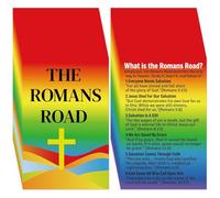 Fankya 240pcs Gospel Tracts Roman Road Salvation Religious Christian Tract Serenity Catholic Prayer Pocket Jesus Bible Verse Cards for Evangelism Church Easter (Romans Road 3)