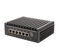 Fanless Micro Firewall Appliance, 6305 Mini Desktop Computers 6 x I226 LAN supports 2 x DDR4 1*M2_2280 NVMe PCIE3.0 x 4,M.2 WIFI slot,Type-C,USB3.0, 4K Dual Screen, Home/Office Server, NO RAM NO SSD