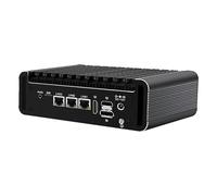 Fanless Mini PC Celeron J6413 with M.2 Nvme/2SATA3.0, 3* i226-V 2.5G network card,Desktop PC support Home Office Industrial Soft Router,4K Triple display,2*DB9 RS232COM,SIM card slot,NO RAM NO SSD