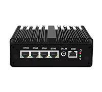 Fanless Mini PC J6412 with M.2 Nvme 4*i226 2.5G LAN , Micro Firewall Appliance 2*USB3.0 ,SIM Card Slot, WiFi,Mini Desktop Computer Hardware, Micro Router Appliance, AES-NI, OPNsense,NO RAM NO SSD