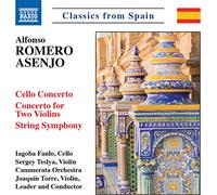 Fanlo/Cammerata/Torre–Alfonso Romero Asenjo: Cello Concerto, Concerto for 2 Violins, String Symphony