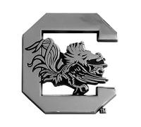 FANMATS 14929 NCAA University of South Carolina Gamecocks Chrome Team Emblem,2.9"x3.2"