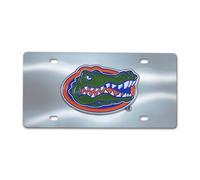FANMATS 24520 Florida Gators Stainless Steel Front License Plate with Large 3D Molded Team Metal Emblem