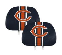 FANMATS 62007 Chicago Bears Printed Head Rest Cover Set - 2 Pieces