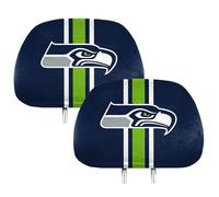 FANMATS 62028 Seattle Seahawks Printed Head Rest Cover Set - 2 Pieces