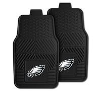 FANMATS 8771 Philadelphia Eagles 2-Piece Heavy Duty Vinyl Car Mat Set, Front Row Floor Mats, All Weather Protection, Universal Fit, Deep Resevoir Design