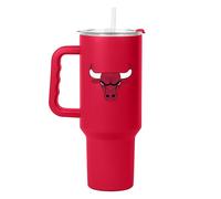 FANMATS NBA Chicago Bulls 40 oz Stainless Steel Handled Tumbler - Durable Powder Coat Finish - Fits Most Cup Holders, Officially Licensed NBA Cup - Comes With Straw