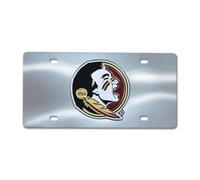 FANMATS NCAA Florida State Seminoles Die Cast License Platedie Cast License Plate, Chrome, 6"X12"