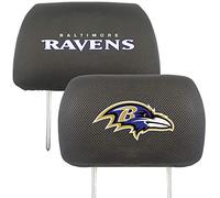 FANMATS NFL Baltimore Ravens Auto Headrest Covers, Team Colors, One Size