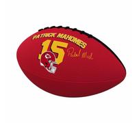 FANMATS NFL Kansas City Chiefs Patrick Mahomes Player Edition Rubber Football - 5.25" x 5.25" x 8" | Vulcanized Rubber Material | Team Color