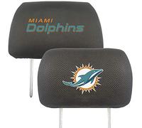 Fanmats NFL Miami Dolphins Auto Headrest Covers, Team Colors, One Size