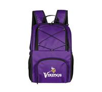 FANMATS NFL Minnesota Vikings 24 Can Flex Backpack Cooler - Leak-Proof Lining | 24 Can Capacity | Team Color | Shoulder Straps for Easy Carry