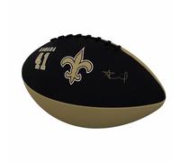 FANMATS NFL New Orleans Saints Alvin Kamara Player Edition Rubber Football - 5.25" x 5.25" x 8" | Vulcanized Rubber Material | Team Color