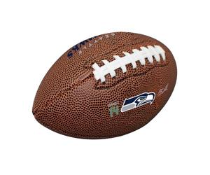 FANMATS NFL Seattle Seahawks Sam Darnold Player Edition Leather Football - 5.25" x 5.25" x 8" | Composite Leather Material | Debossed Team Logos