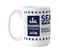 FANMATS NFL Seattle Seahawks Super Bowl 60 Champions 15 oz Ceramic Coffee Mug | 15 oz Ceramic Coffee Mug, Super Bowl 60 Score Design
