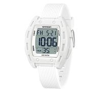 FANMIS Digital Sport Watch for Men Women 7-Color Backlight Electronic Watch Outdoor 50M Barrel Case Watches with Alarm, Countdown,Stopwatch for Teens & Adults, All White