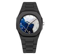 FANMIS Men's Anime-Inspired Fashion Sketch Wristwatch Minimalist Creative Wormhole Design Stylish and Durable Timepiece for Men's Sports Watch, E Blue White